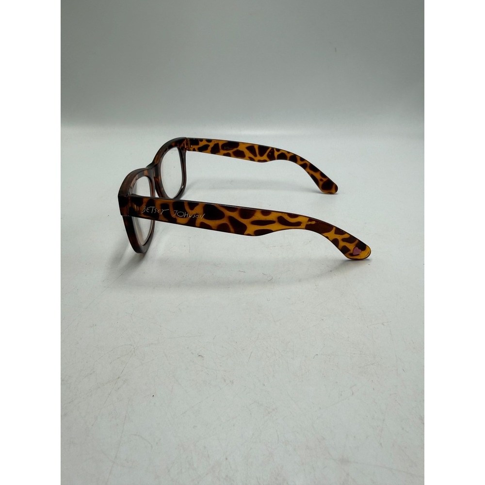 Betsey Johnson Leopard Print Reading Glasses Frames Brown Black +2.50 Strength - Picture 2 of 7